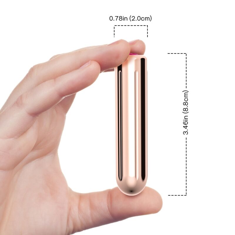 Bala Vibradora Dorada con Control Remoto ARMONY - Compacta y Potente (2 cm x 8.8 cm) - Lover Dreams