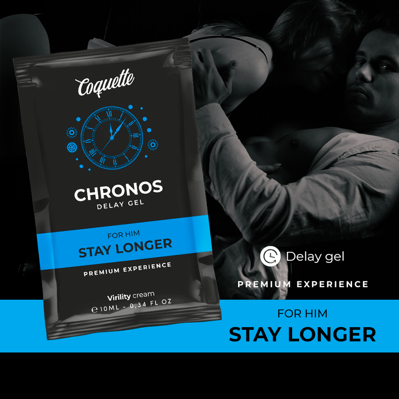 Gel Retardante Chronos de Coquette Chic Desire para Prolongar el Placer Masculino - Formato Portátil de 10 ml
