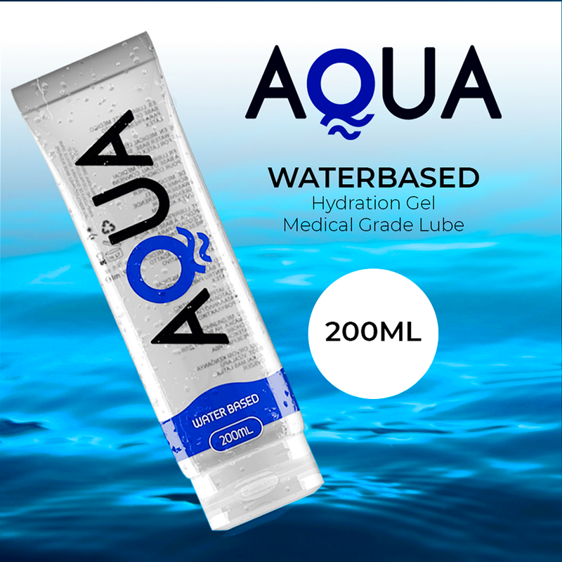 Lubricante Íntimo a Base de Agua AQUA QUALITY 200 ml - Suave y Compatible para el Cuerpo