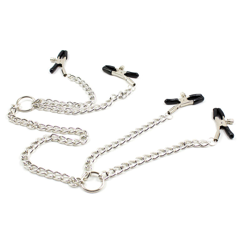Pinzas de Pezones con Cadenas OHMAMA FETISH para Estimulación Sensual