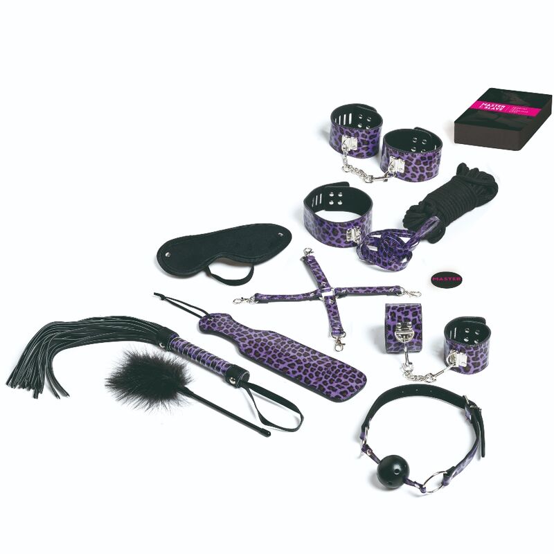 Set de 13 Accesorios de Bondage Lila - Tease & Please