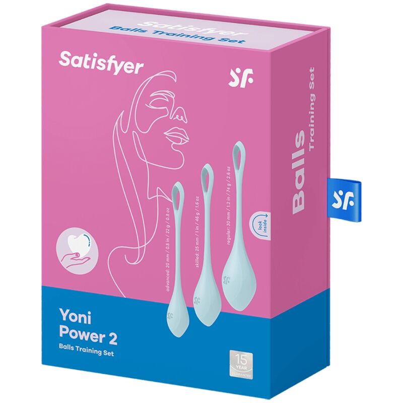 Kit de Entrenamiento Satisfyer Yoni Power 2 Azul - Fortalece tu Suelo Pélvico