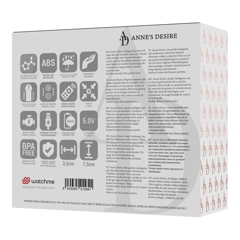 Descubre el Placer de Vanguardia con ANNE'S DESIRE: Juguetes Sexuales de Lujo con Tecnología WATCHME Innovadora y Resistente al Agua