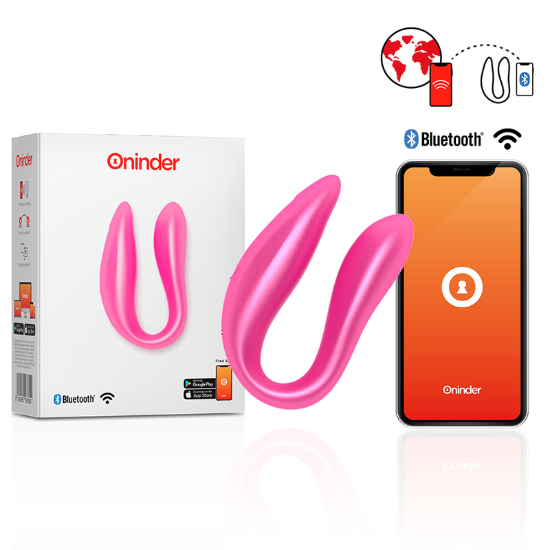 "Explora ONINDER DOUBLE PLEASURE: Innovador Vibrador con App para Conexión y Placer en Pareja"