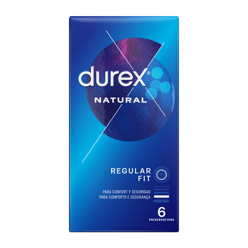 Preservativos Durex Natural Classic - Pack de 6 unidades para mayor comodidad y protección