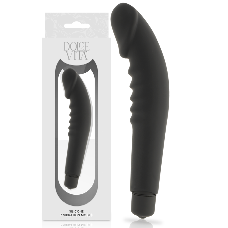 Vibrador de Silicona Negro Dolce Vita - Placer Realista