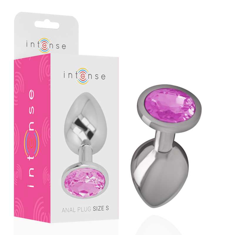Plug Anal de Aluminio con Cristal Rosa - Talla S - Intense