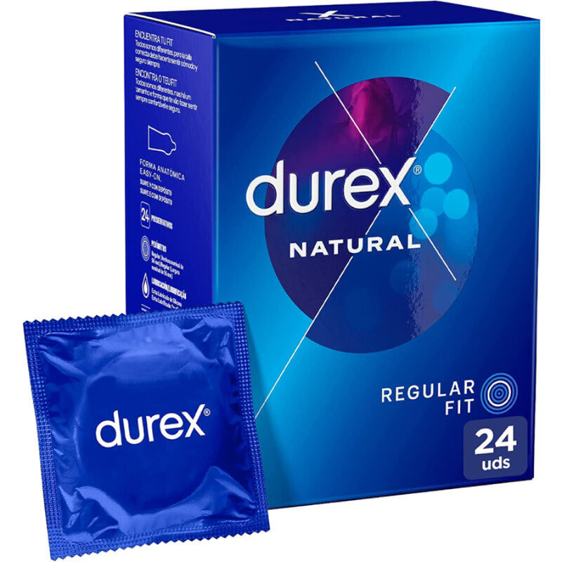 Durex Natural Plus - 24 Preservativos Cómodos y Sensitivos para una Protección Segura