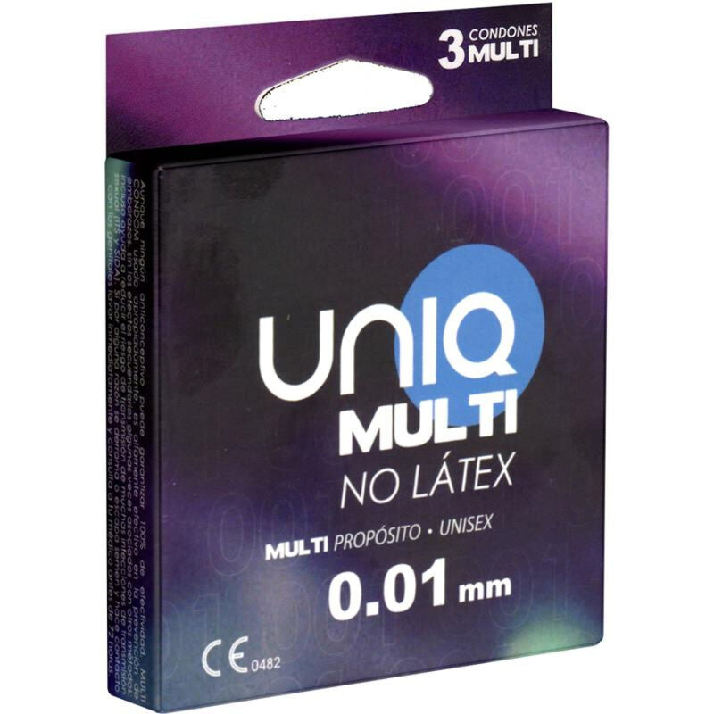 UNIQ - Preservativos Hipoalergénicos Sin Látex x3 Unidades