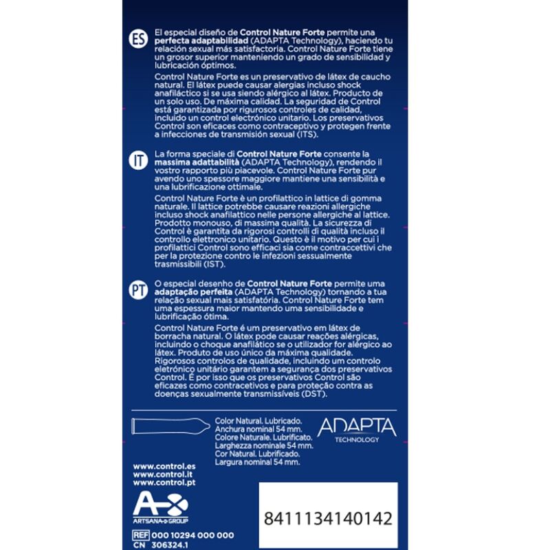Control Forte - Paquete de 12 Preservativos Resistentes