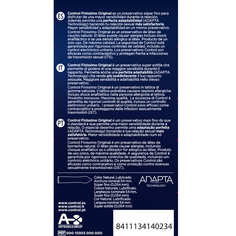 Control Preservativos Ultra Finos - Máxima Sensibilidad y Adaptabilidad (6 Unidades)