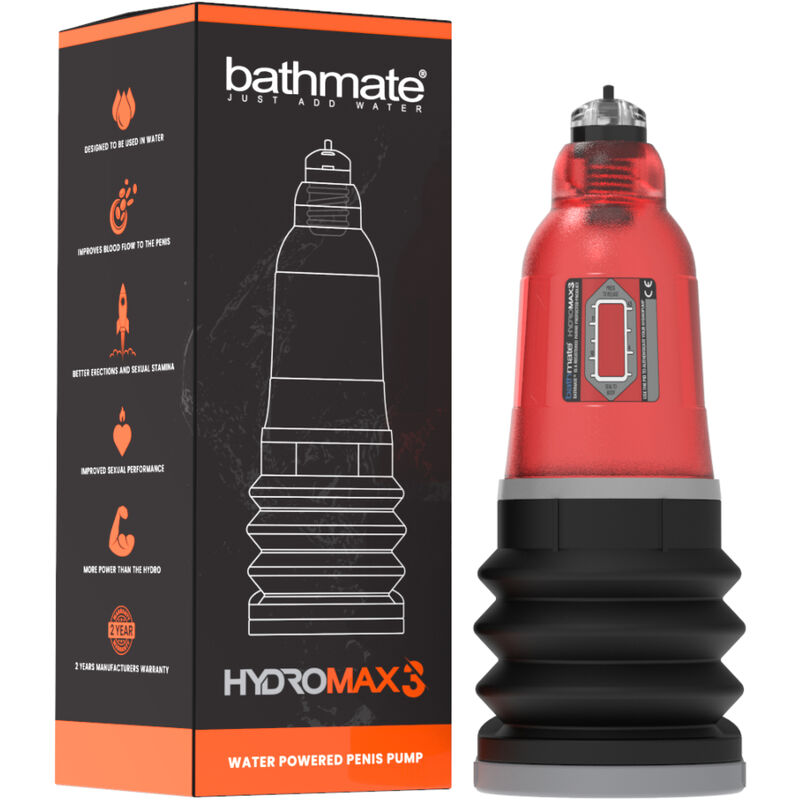Descubre Hydromax 3 de Bathmate: Innovadora Bomba de Presión Segura para una Experiencia Personalizada (Color Rojo) - ¡Resultados Garantizados para el 99% de los Hombres!