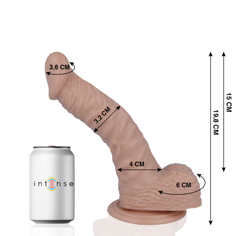 Dildo Realístico MR INTENSE de 19.8 cm – Grosor 3.2 cm para Experiencia Íntima