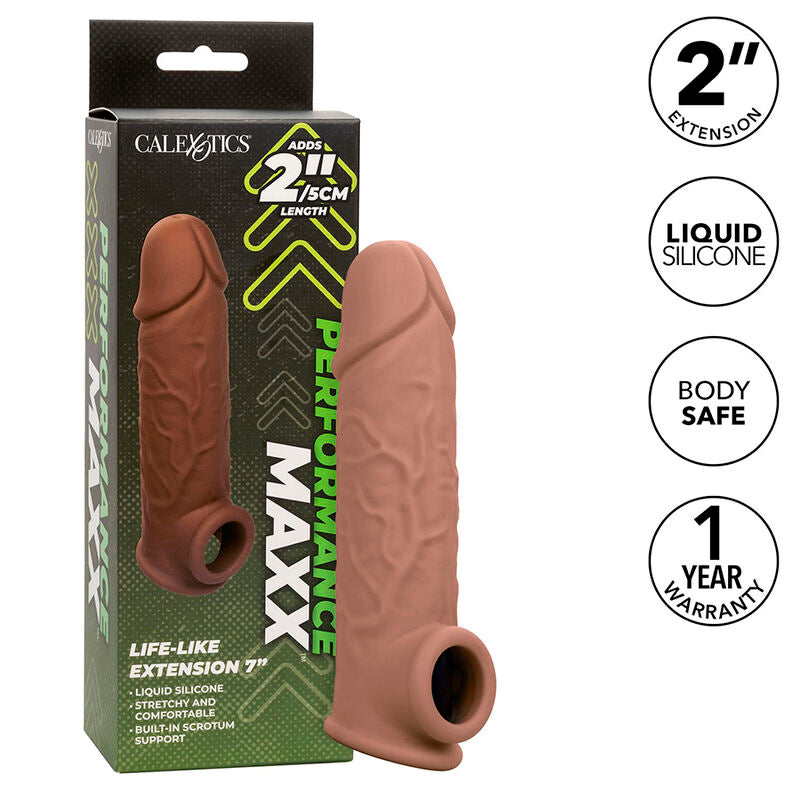 Extensor Realista Performance Maxx Life-Like de 7" para Mayor Longitud y Placer sin Complicaciones