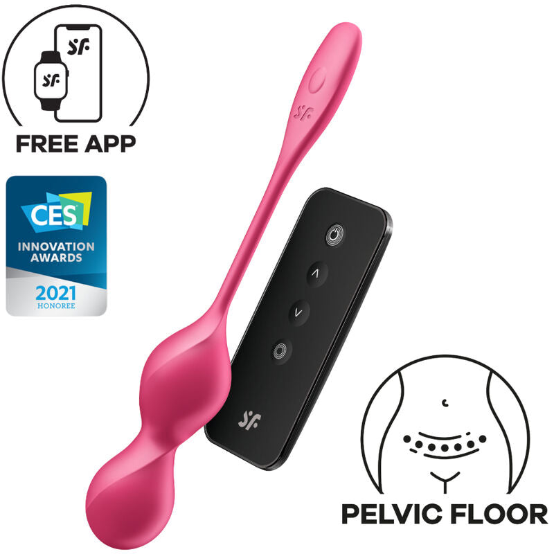 Satisfyer Love Birds: Bolas Kegel Vibradoras con App Gratis para Ejercicios Íntimos.