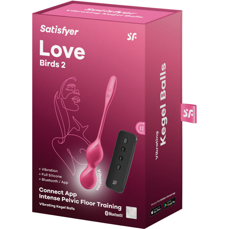 Satisfyer Love Birds: Bolas Kegel Vibradoras con App Gratis para Ejercicios Íntimos.