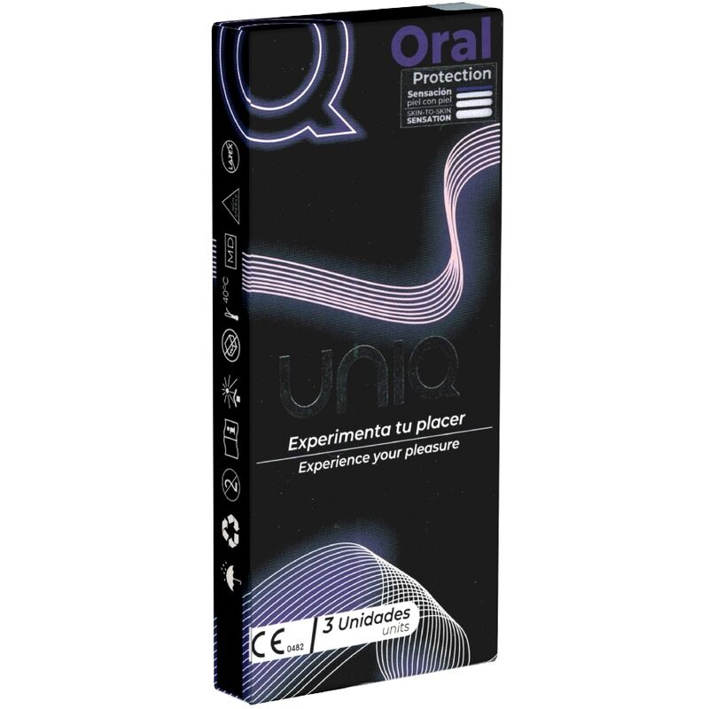 Preservativos UNIQ Oral Mask Sin Látex - Paquete de 3 Unidades