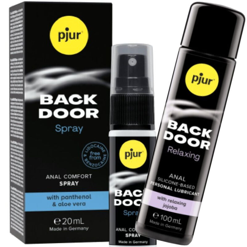 Set Exclusivo para una Experiencia Anal Cómoda y Satisfactoria: Spray y Lubricante pjur BACK DOOR con Aloe Vera y Jojoba.