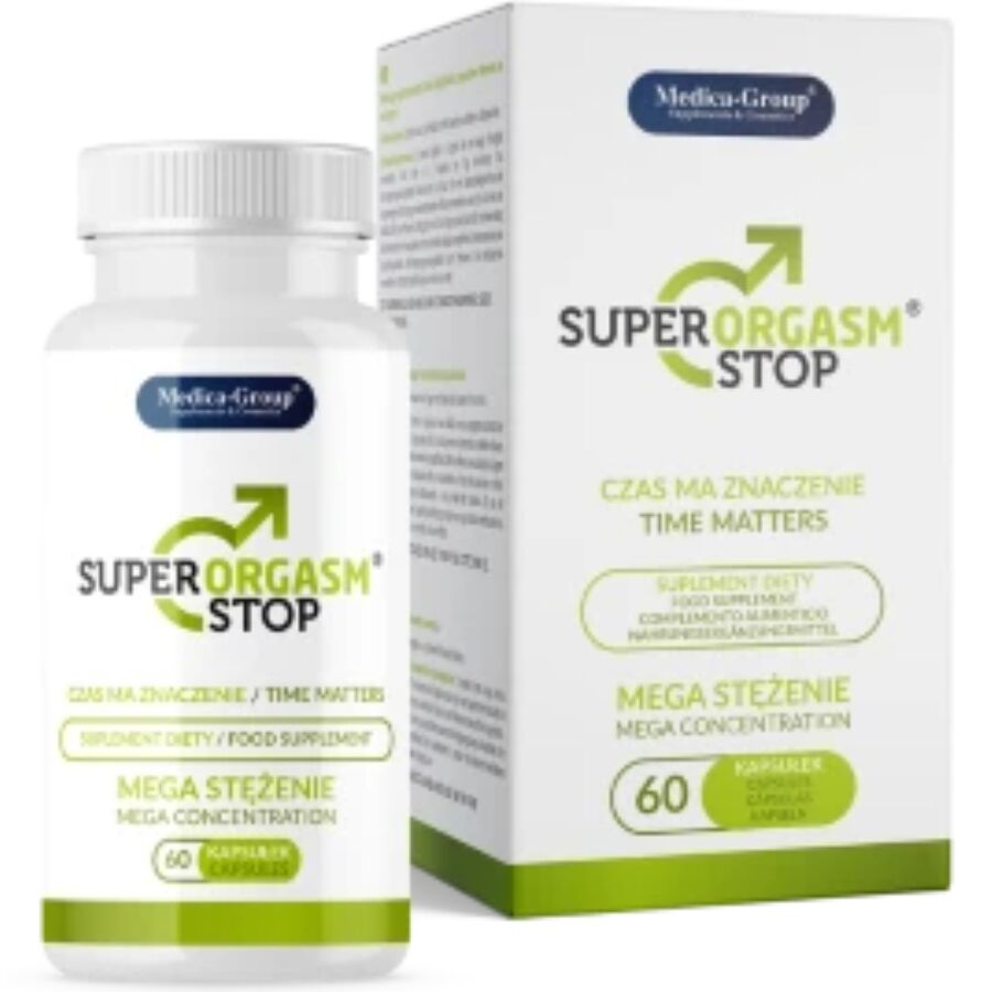 Super Orgasm Stop – Cápsulas Naturales para el Control de la Eyaculación y Mayor Resistencia Sexual