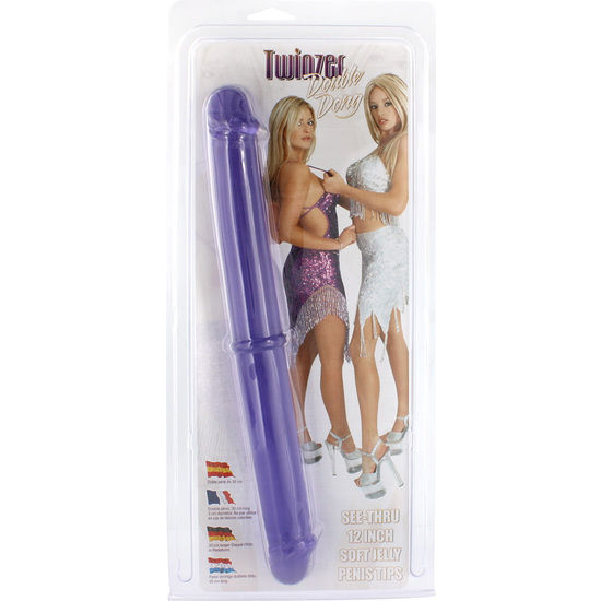 Dildo Doble Morado de 30 cm - Seven Creations