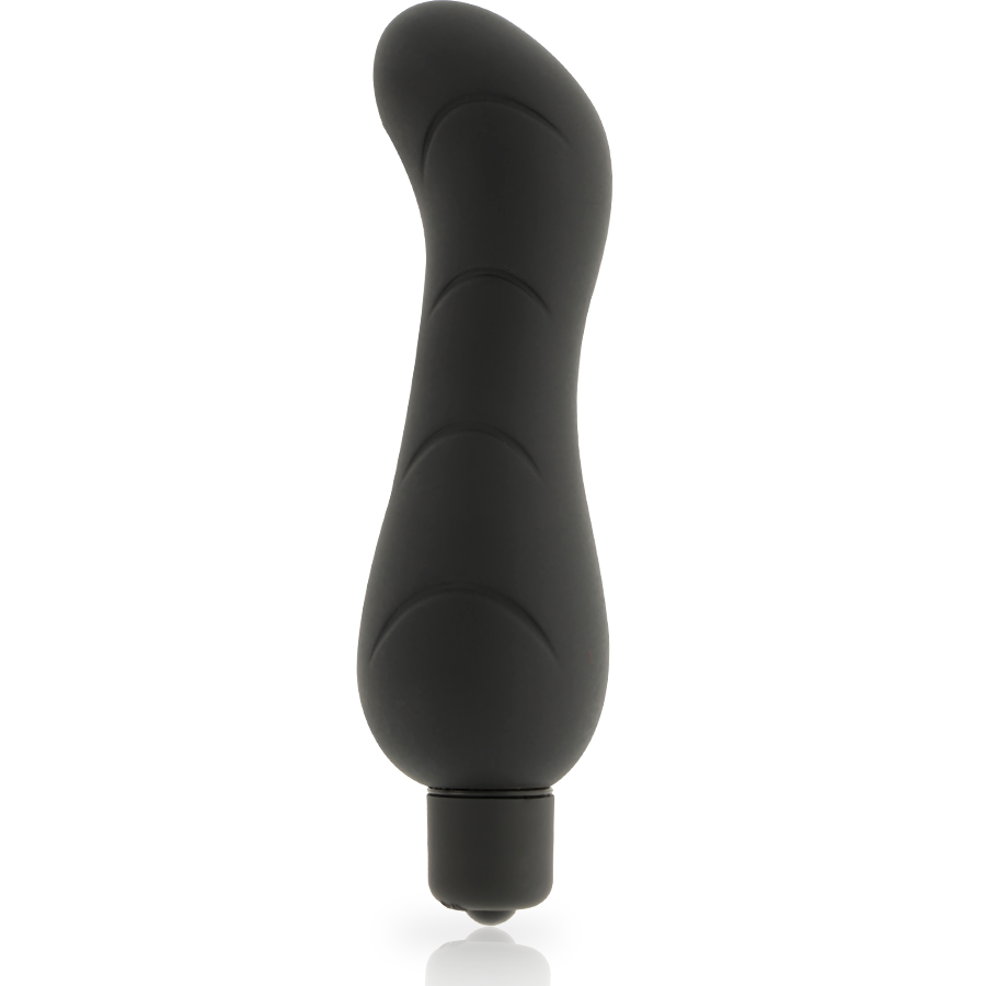 Vibrador de Punto G de Silicona Negra 'Dolce Vita' - Placer y Elegancia