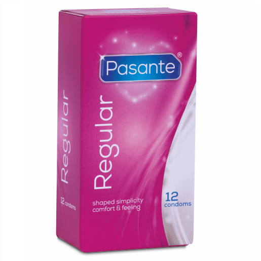 Condones Pasante Regular: Sensación Natural y Protección Confiable, Sin Ingredientes de Origen Animal - Pack de 12