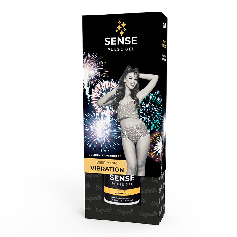 Descubre COQUETTE CHIC DESIRE SENSE PULSE GEL: El vibrador líquido unisex con efecto de calentamiento, pulsación y vibración hasta 30 minutos, apto para veganos y 100% natural.