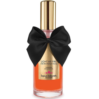 Aceite de Masaje Efecto Calor con Aroma a Fresa del Bosque - Despierta la Pasión y Fantasía con Bijoux Indiscrets - Lover Dreams