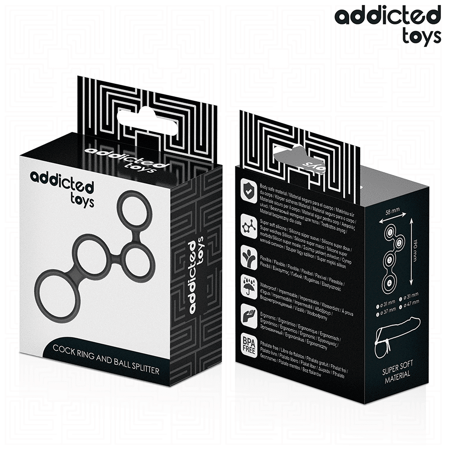 ADDICTED TOYS - ANILLO PARA EL PENE CON DIVISORES PARA TESTÍCULOS - Lover Dreams