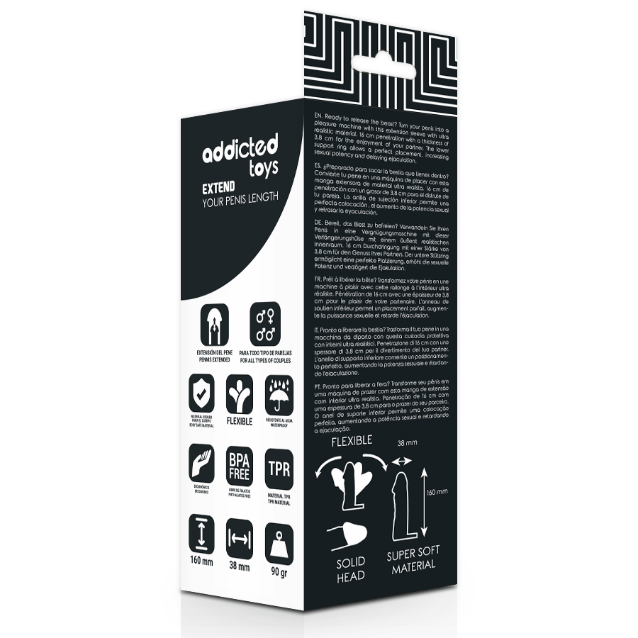 ADDICTED TOYS - EXTENSIÓN PENE 16 CM - Lover Dreams