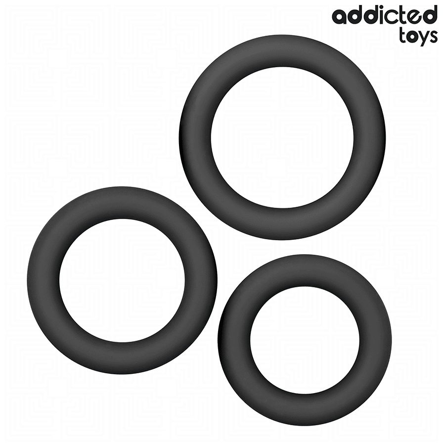 ADDICTED TOYS - SET DE ANILLOS SILICONA MODELO 1