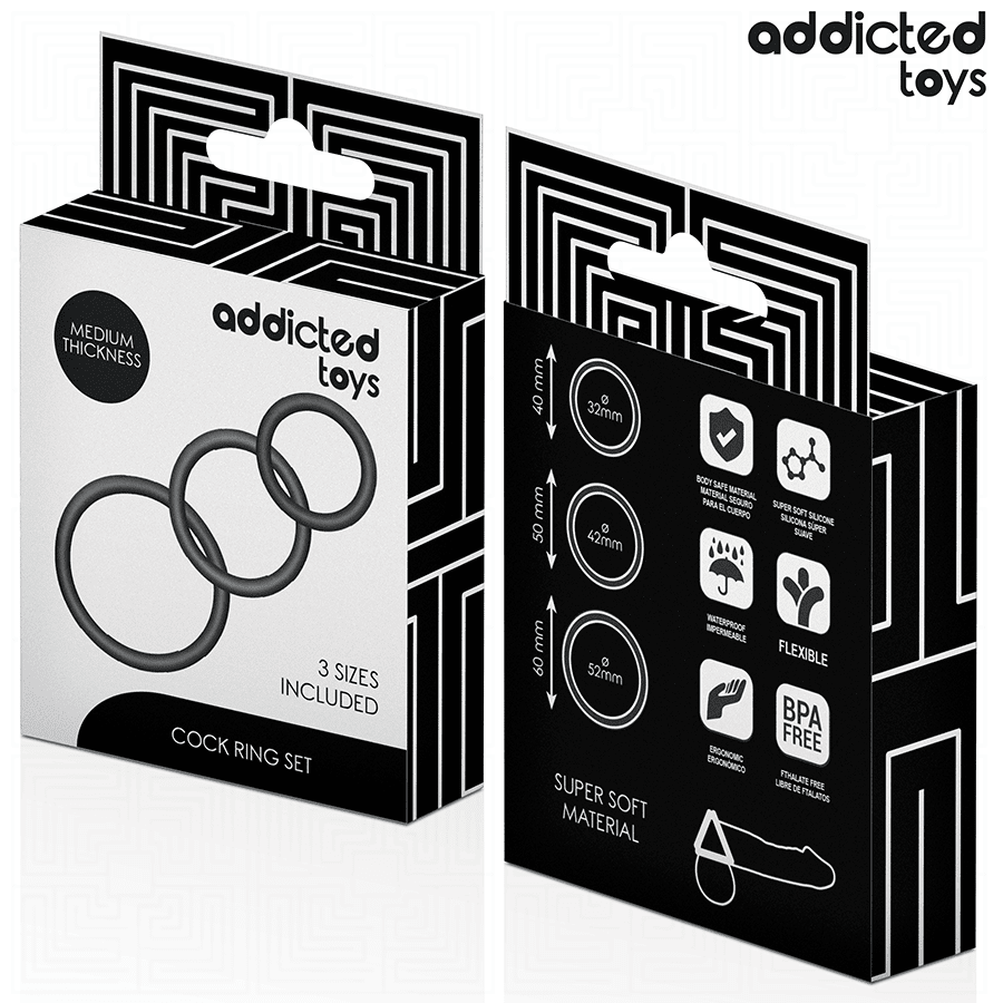 ADDICTED TOYS - SET DE ANILLOS SILICONA MODELO 2 - Lover Dreams