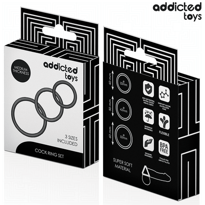 ADDICTED TOYS - SET DE ANILLOS SILICONA MODELO 2 - Lover Dreams