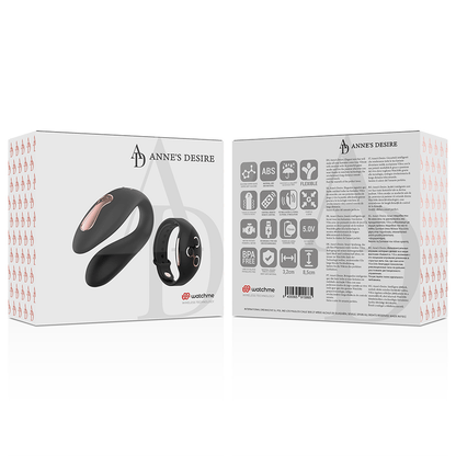 Anne's Desire - Estimulador Dual con Tecnología Watchme en Negro y Dorado - Lover Dreams