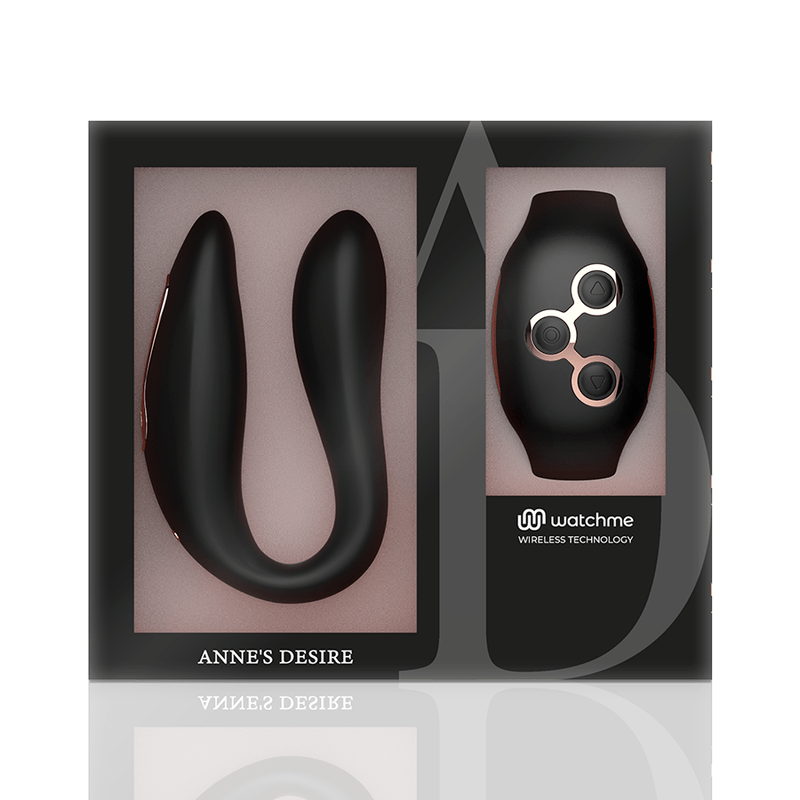 Anne's Desire - Estimulador Dual con Tecnología Watchme en Negro y Dorado - Lover Dreams