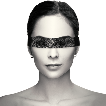 Antifaz de Encaje Negro con Cinta - Coquette Chic Desire - Lover Dreams