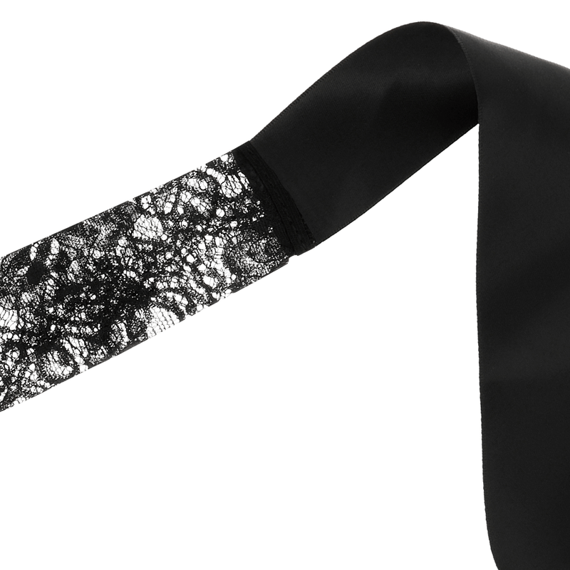 Antifaz de Encaje Negro con Cinta - Coquette Chic Desire - Lover Dreams