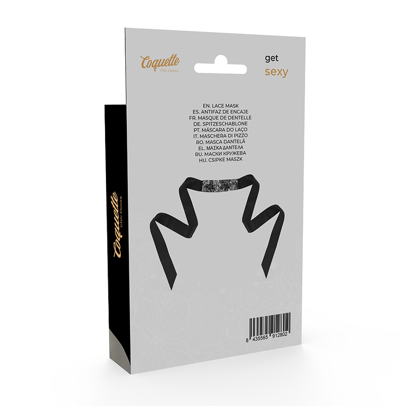 Antifaz de Encaje Negro con Cinta - Coquette Chic Desire - Lover Dreams