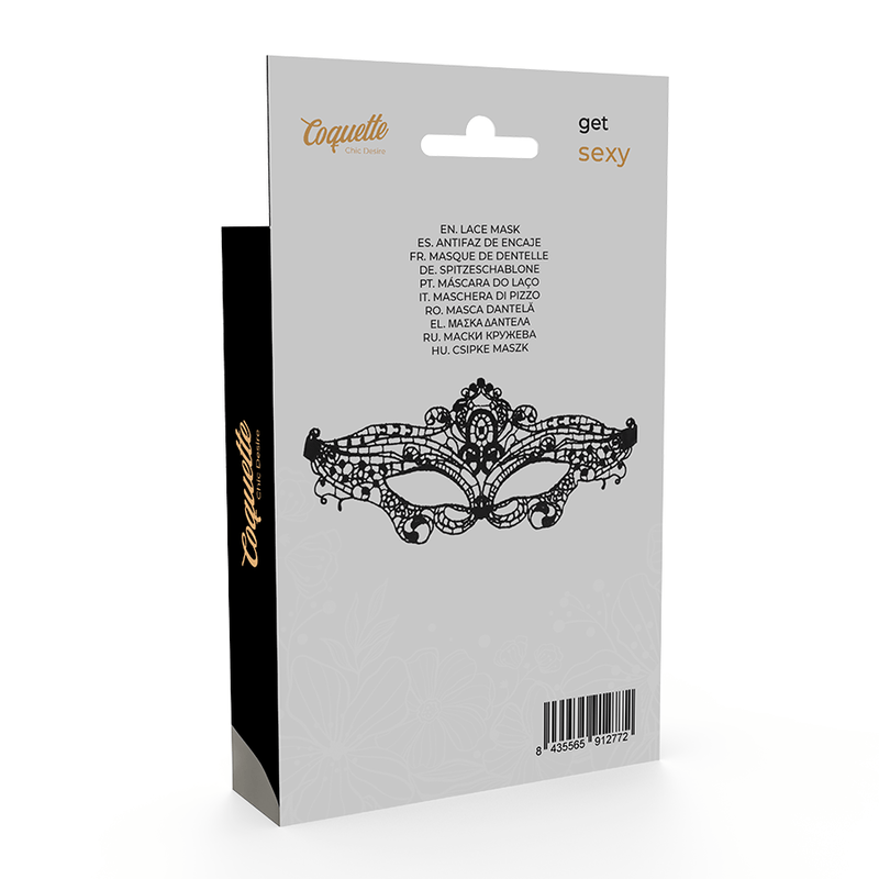 Antifaz de Encaje Negro Coquette Chic Desire - Elegancia y Seducción - Lover Dreams