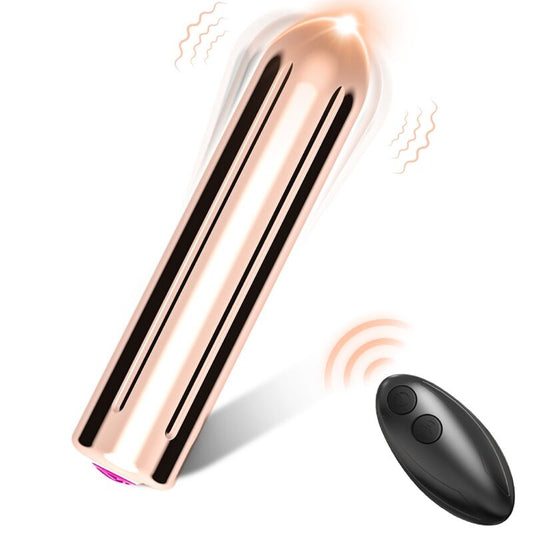 Bala Vibradora Dorada con Control Remoto ARMONY - Compacta y Potente (2 cm x 8.8 cm) - Lover Dreams