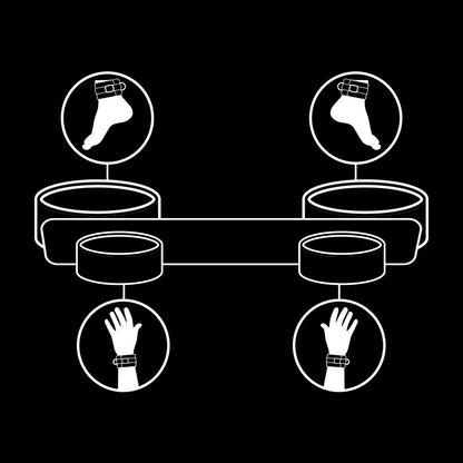 Barra Separadora para Bondage con Forro de Neopreno - Fetish Submissive - Lover Dreams