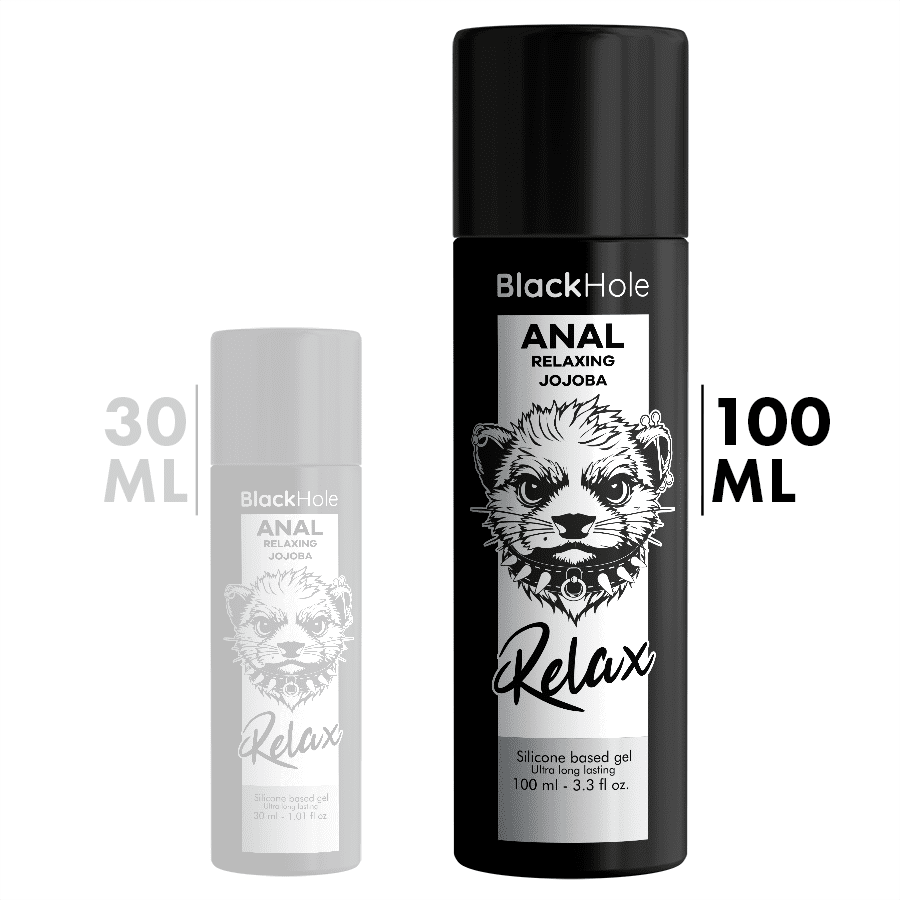 BLACK HOLE - ANAL RELAXING CON JOJOBA BASE SILICONA 100 ML - Lover Dreams
