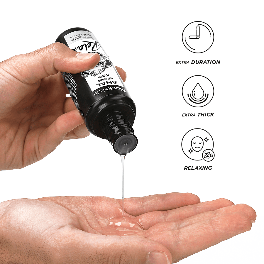 BLACK HOLE - ANAL RELAXING CON JOJOBA BASE SILICONA 100 ML - Lover Dreams