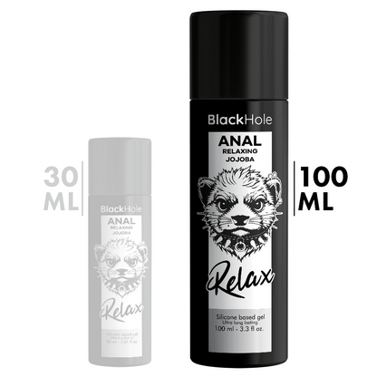 BLACK HOLE - ANAL RELAXING CON JOJOBA BASE SILICONA 100 ML - Lover Dreams