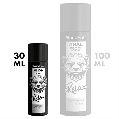 BLACK HOLE - ANAL RELAXING CON JOJOBA BASE SILICONA 30 ML - Lover Dreams