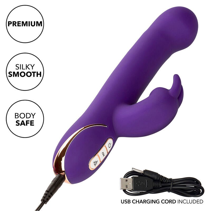 CALEXOTICS - JACK VIBRADOR RABBIT Y ESTIMULADOR 7 NIVELES DE VIBRACIÓN Y SUCCIÓN AZUL - Lover Dreams