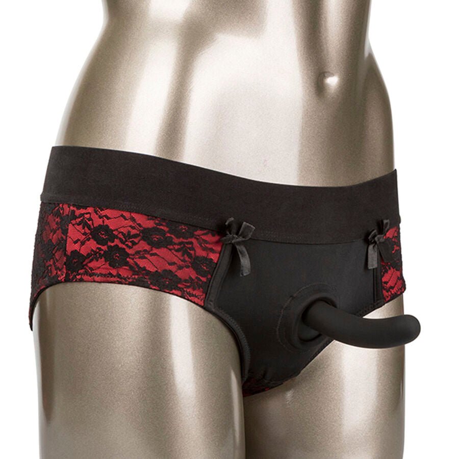 CALEXOTICS - SCANDAL SET DE BRAGUITAS SIN ENTREPIERNAS CON DILDO TALLA S/M - Lover Dreams