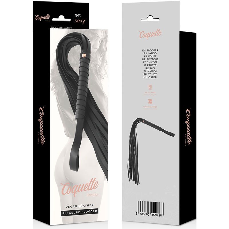Chic Desire Coquette - Látigo de Cuero Vegano Fantasy para Juegos Eróticos - Lover Dreams