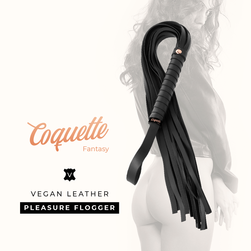 Chic Desire Coquette - Látigo de Cuero Vegano Fantasy para Juegos Eróticos - Lover Dreams