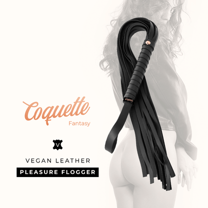 Chic Desire Coquette - Látigo de Cuero Vegano Fantasy para Juegos Eróticos - Lover Dreams